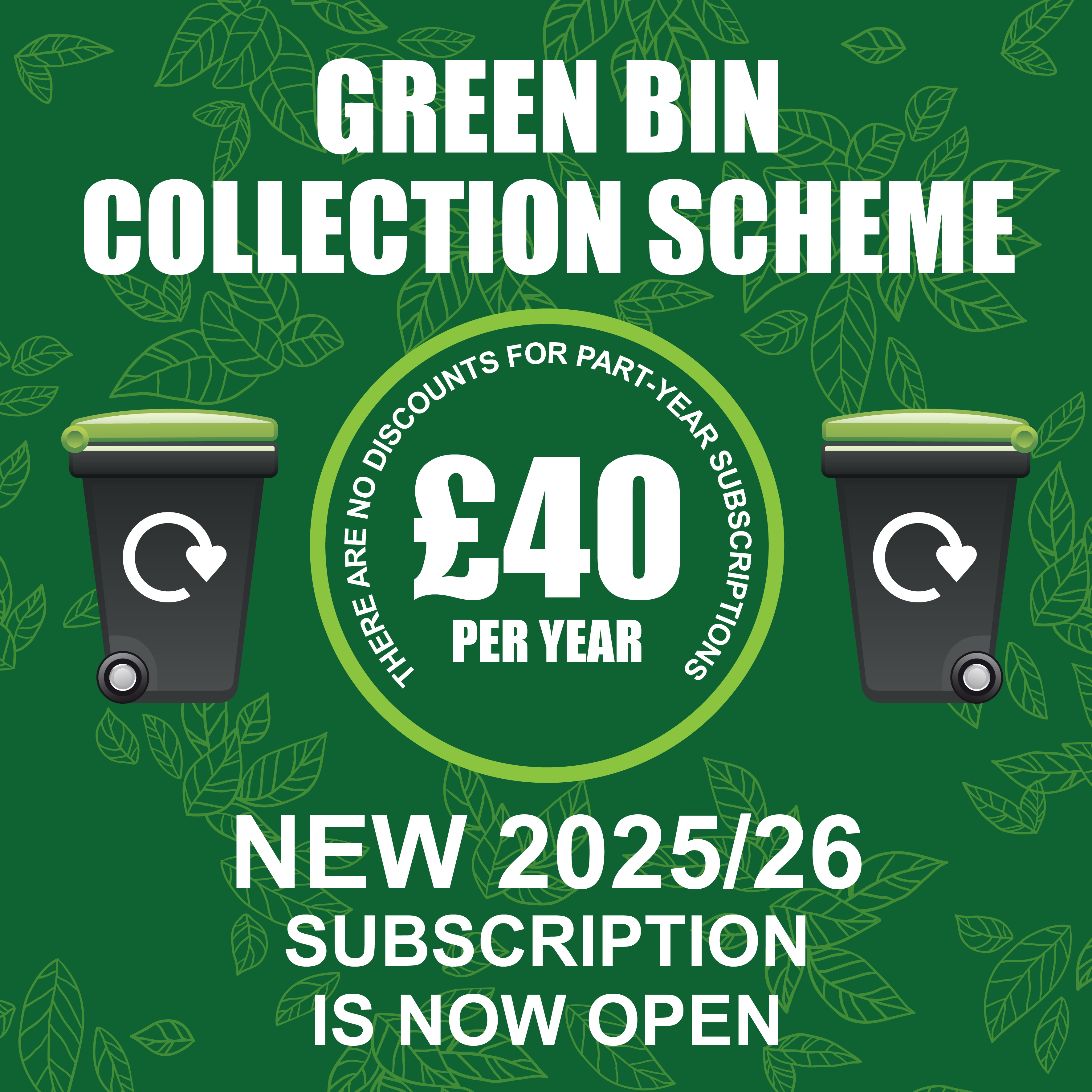 Green bin collection service poster