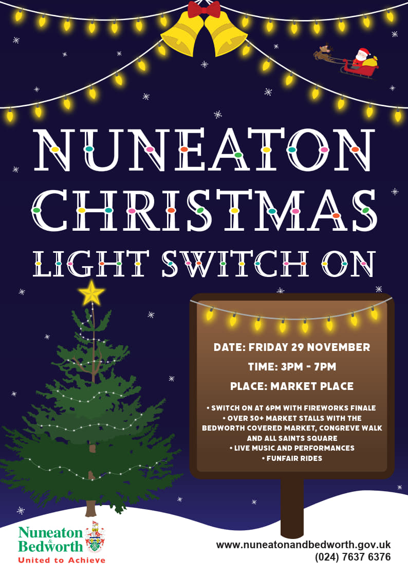 Christmas Lights get turned on in Nuneaton