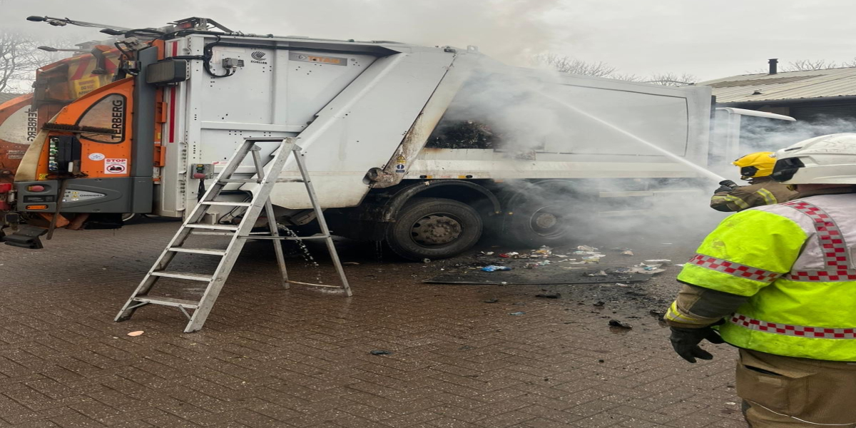 Refuse Vehicle on fire