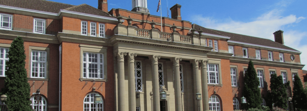 front of Nuneaton town hall